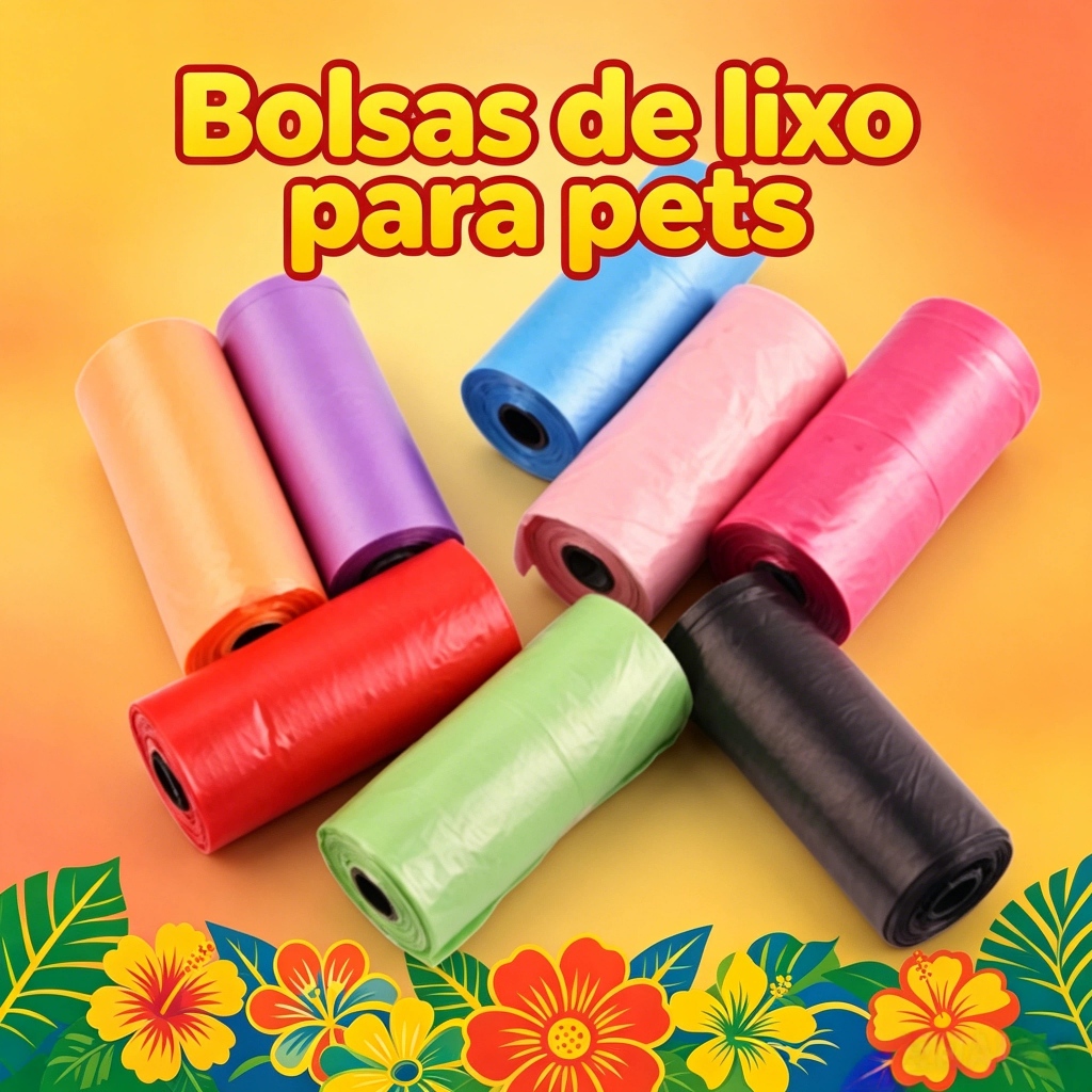 Kit 300 Saquinhos Higiênicos Cata Caca Biodegradáveis